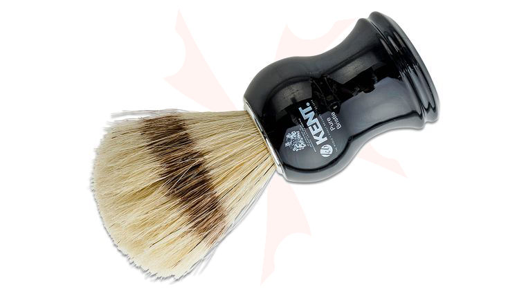 Kent VS60 Pure Bristle Badger Effect Shave Brush, Black Handle