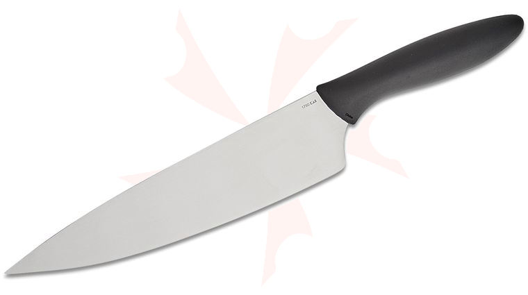 Kershaw 1780 8 inch Chef's Knife, Black Polypropylene Handle, Slotted Sheath