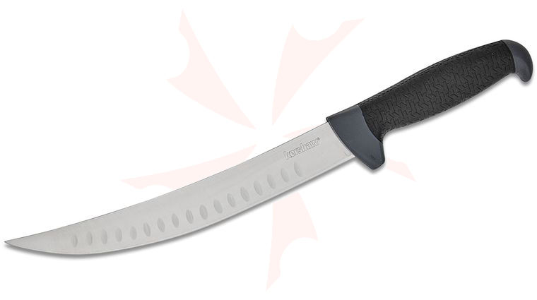Kershaw 1242GE Curved Breaking Knife 9 inch Blade, Granton Edge, K-Texture FRN Handle