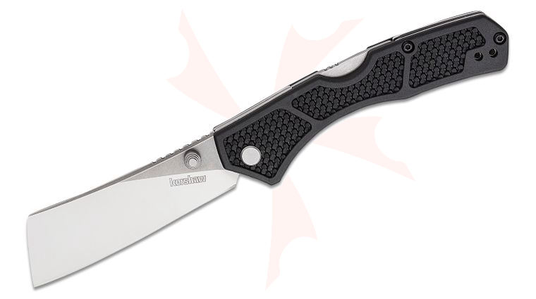 Kershaw 2043 Hatch Folding Knife 3.15 inch D2 Two-Tone Cleaver Blade, Glass-Filled Nylon Handles, Reversible Clip