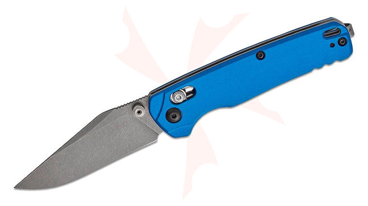 Kershaw 6106BLU USA-Made Bel Air DuraLock KVT Folding Knife 3.1 inch CPM-MagnaCut Stonewashed Clip Point Blade, Blue Aluminum Handles, Reversible Deep Carry Clip