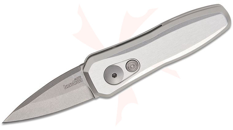 Kershaw 7500RAW Launch 4 AUTO Folding Knife 1.9 inch CPM-154 Stonewashed Blade, Raw Aluminum Handles