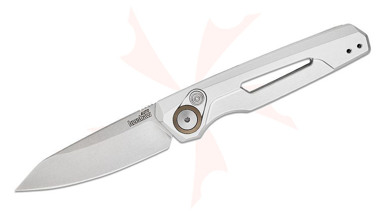 Kershaw 7550RAW Launch 11 AUTO Folding Knife 2.75 inch Stonewashed CPM-154 Reverse Tanto Blade, Raw Aluminum Handles