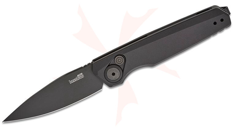 Kershaw 7551BLK Launch 18 AUTO Folding Knife 2.79 inch CPM-154 Black Drop Point Blade, Black Aluminum Handles