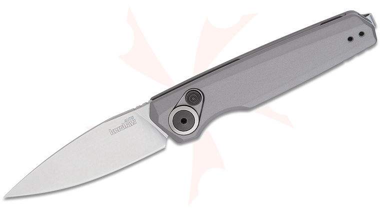 Kershaw 7551 Launch 18 AUTO Folding Knife 2.79 inch CPM-154 Stonewashed Drop Point Blade, Gray Aluminum Handles