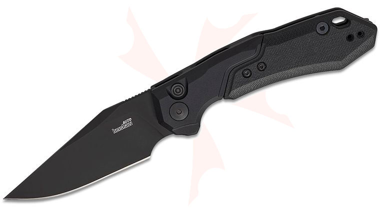 Kershaw 7851BBLK Launch 19 AUTO Folding Knife 3.3 inch CPM-154 Black Clip Point Blade, Black Anodized Aluminum Handles with Black G10 Scale