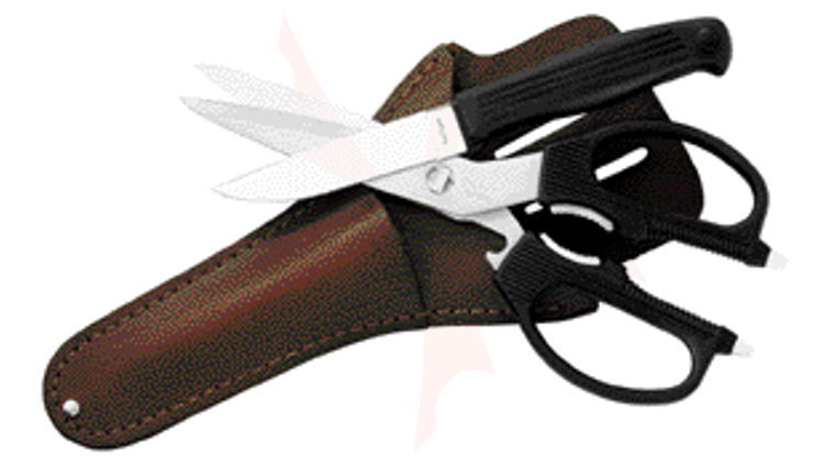 Kershaw Taskmaster Kitchen Shears and Bird Knife With Sheath