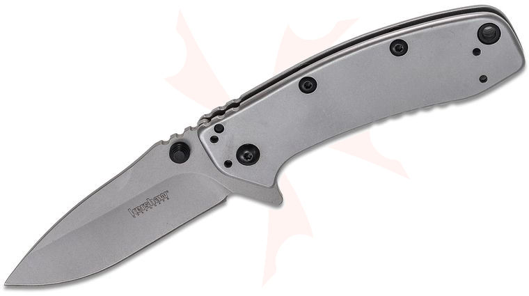 Kershaw 1556 Cryo II Assisted Flipper Knife 3.25 inch Bead Blast Plain Blade, Rick Hinderer Framelock Design