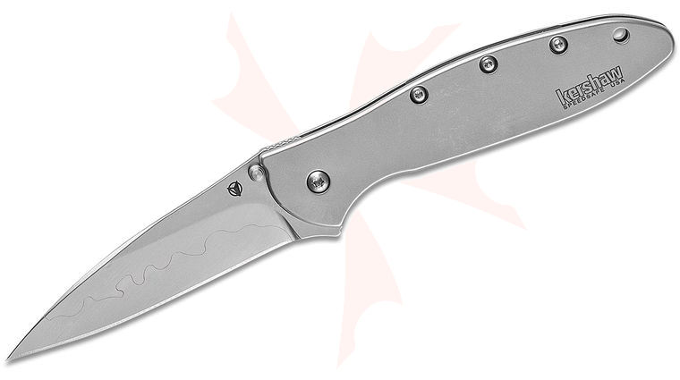 Kershaw 1660CB Ken Onion Leek Assisted Flipper Knife 3 inch Composite Plain Blade, Stainless Steel Handles
