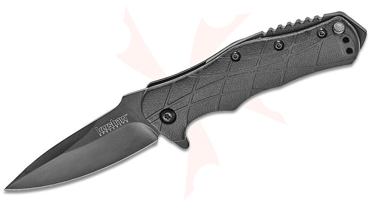Kershaw 1987 RJ Tactical Assisted 3 inch Black-Oxide Plain Blade, GFN Handles, RJ Martin Design 