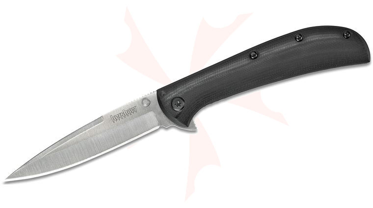 Kershaw 2330 Al Mar AM-4 Assisted Flipper Knife 3.5 inch Satin Spear Point Blade, Black G10 and Stainless Steel Handles