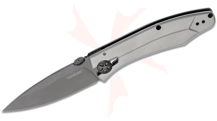 Kershaw 3440 Les George Innuendo Folding Knife 3.3 inch Titanium Carbo-Nitride Blade, Stainless Steel Handles