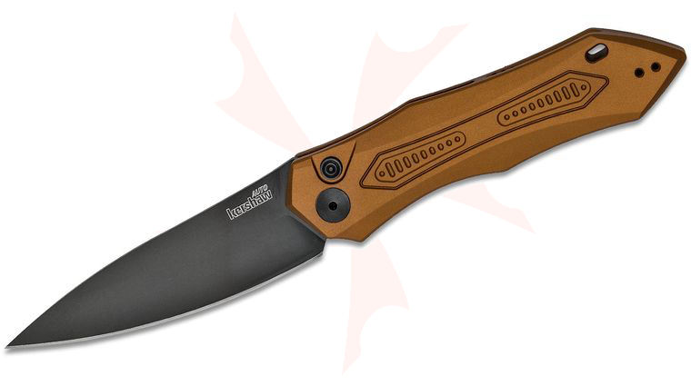 Kershaw 7800EBBLK Launch 6 AUTO Folding Knife 3.75 inch CPM-154 Black DLC Blade, Earth Brown Aluminum Handles