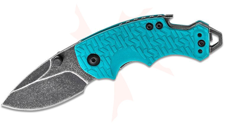 Kershaw 8700TEALBW Shuffle Multi-Function Folding Knife 2.4 inch Blackwash Plain Blade, Teal GFN Handles