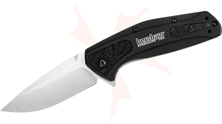 Kershaw 1678 Camber Assisted 3.125 inch S30V Stonewashed Plain Blade, Aluminum Handles