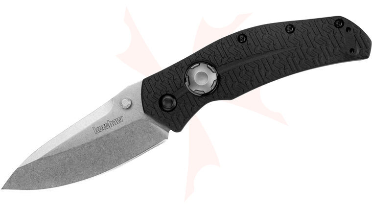 Kershaw 3812 Thistle Folding Knife 3.25 inch Stonewash Plain Blade, GFN Handles