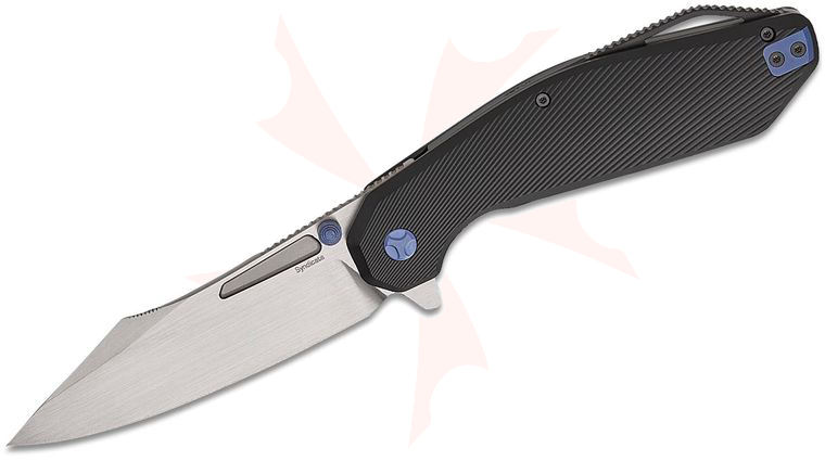 Ketuo Knife Syndicate Liner Lock Flipper Knife 3.74 inch M390 Hand-Rubbed Satin Clip Point Blade, Black PEI (Ultem) Handles
