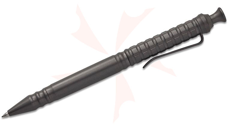 Ketuo Knife Titanium Frag Pen 5.5 inch Overall, Top-Click, Dark Gray Frag Titanium