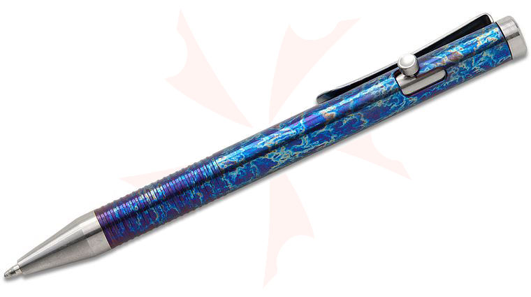 Ketuo Knife KP02/C Halo Bolt Action Pen 4.75 inch Overall, Entropic Anodized Titanium