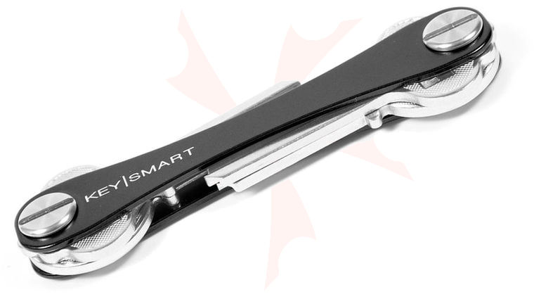 KeySmart 2.0 Extended Black Aluminum Key Organizer, Holds 2-8 Keys 