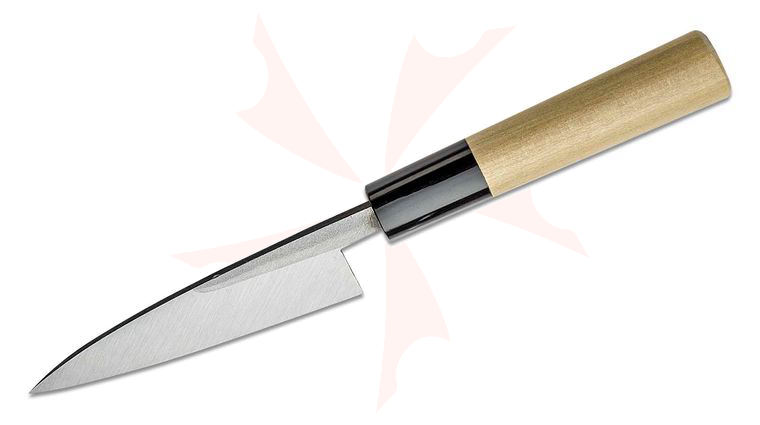 Kikuichi Tatsutogi Series Kaisaki Shellfish Chef's Knife 4.75 inch 2-Layer Carbon Steel Blade, Japanese Magnolia Wood Handle