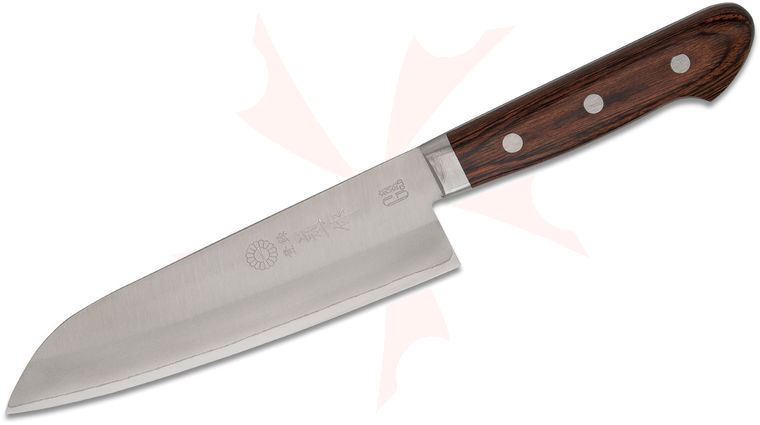 Kikuichi Elite Warikomi Gold Bunka Dimple All Purpose Knife 6.5 inch Blade (WGA17-06-5)