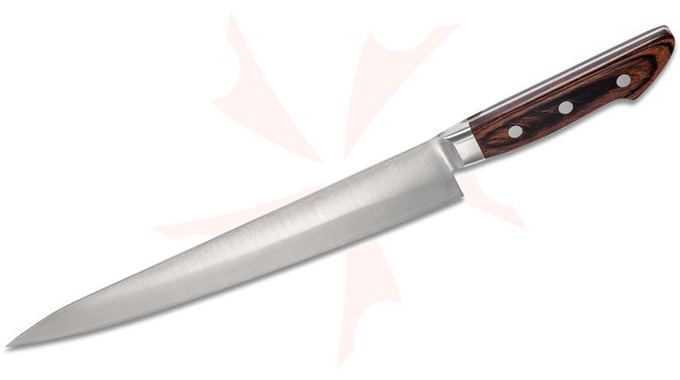 Kikuichi Elite Warikomi Gold Sushi Roll Knife 9.5 inch Blade (WGS24-09-5)