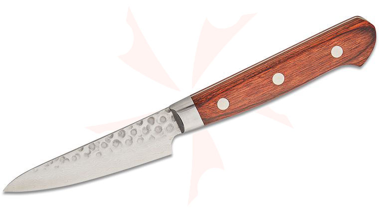 Kikuichi Warikomi VG10 Damascus Tsuchime Paring Knife 3.2 inch Blade
