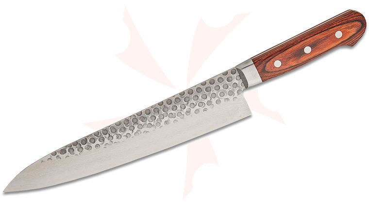 Kikuichi Warikomi VG10 Damascus Tsuchime Gyuto Knife 9.5 inch Blade