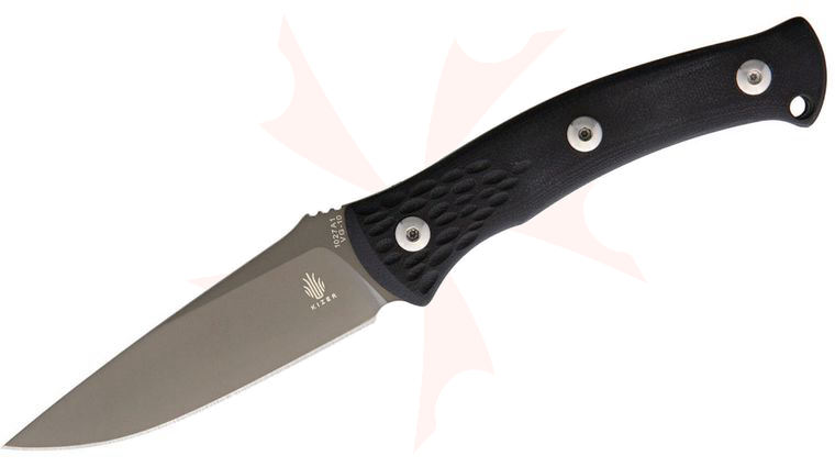 Kizer Cutlery 1027A1 Hennicke Sealion Fixed 3.66 inch VG10 Blade, Black G10 Handles, Kydex Sheath