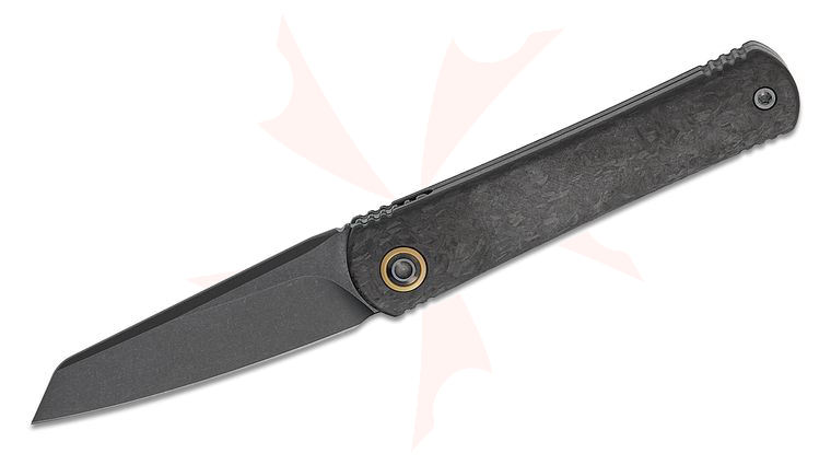 Kizer Cutlery Premium X-Series Limited Edition Feist 3 Front Flipper Knife 2.78 inch CPM-S90V Matte DLC Ultra Reverse Tanto Blade, Carbon Fiber Handles