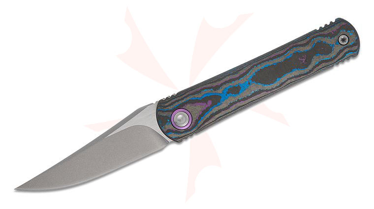 Kizer Cutlery Premium X-Series Limited Edition Feist 3 Front Flipper Knife 2.75 inch CPM-S90V Two-Tone Clip Point Blade, Damtanium CamoCarbon Handles