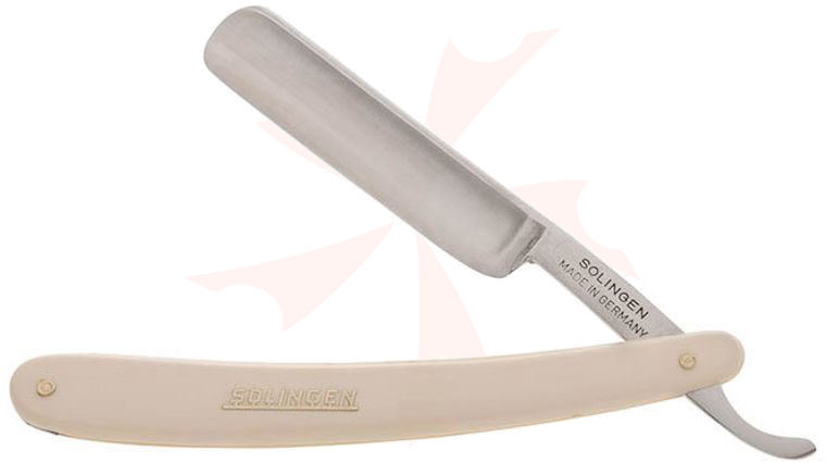 Robert Klaas 5/8 inch Hollow Ground Straight Razor, White Micarta Handle