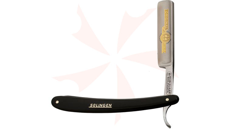 Robert Klaas 5/8 inch Hollow Ground Straight Razor, Black Plastic Handles
