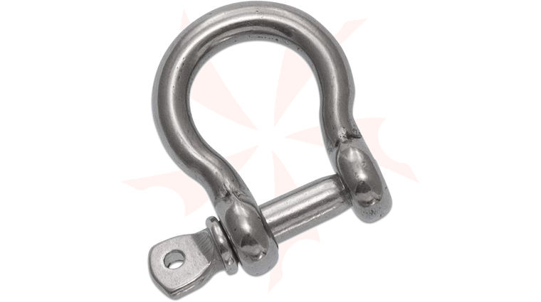 Set of 10 Bow Shackles, 0.38 inch Opening Diameter