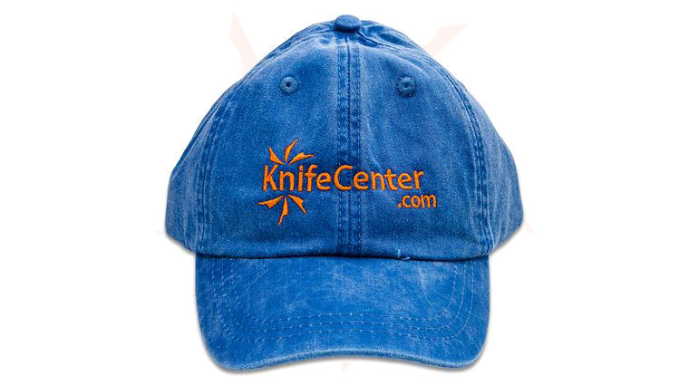 KnifeCenter.com Cotton Cap/Hat by Adams Headwear, Royal Blue with Orange Logo