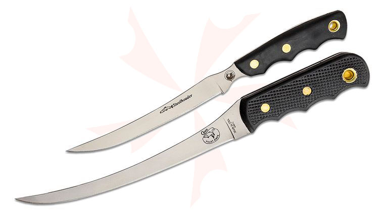 Knives of Alaska Coho/Steelheader Fisherman's Combo Set, Black Santoprene SureGrip Handles, Black Nylon Sheath