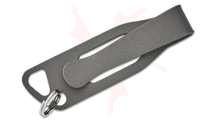 LynchNW Lynch Northwest Sandwashed Titanium Key Hanger Deep Carry Clip with Split Key Ring 