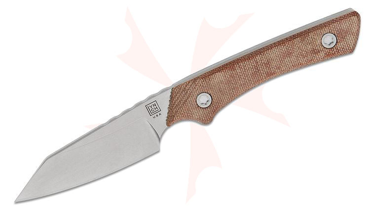 LynchNW Lynch Northwest Swift Six Pocket Fixed Blade Knife 2.5 inch CTS-XHP Stonewashed Reverse Tanto Blade, P Milled Brown Micarta Handles, Black Boltaron Sheath