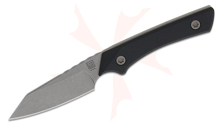 LynchNW Lynch Northwest Swift Six Pocket Fixed Blade Knife 2.5 inch CTS-XHP Service Finish Reverse Tanto Blade, Double Black Micarta Handles, Black Boltaron Sheath