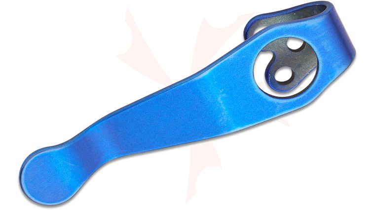 LynchNW Lynch Northwest Spyderco Stubby Clip Replacement Blue Anodized Deep Carry Titanium Pocket Clip