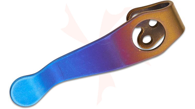 LynchNW Lynch Northwest Spyderco Stubby Clip Replacement Fade Anodized Deep Carry Titanium Pocket Clip