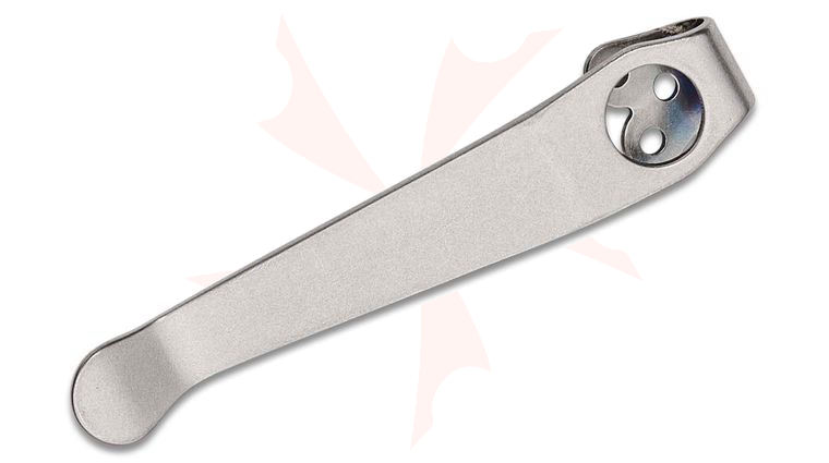 LynchNW Lynch Northwest Spyderco Standard Long Stonewashed Deep Carry Titanium Pocket Clip
