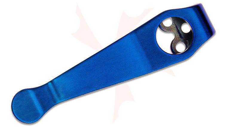 LynchNW Lynch Northwest Spyderco Standard Short Blue Anodized Deep Carry Titanium Pocket Clip