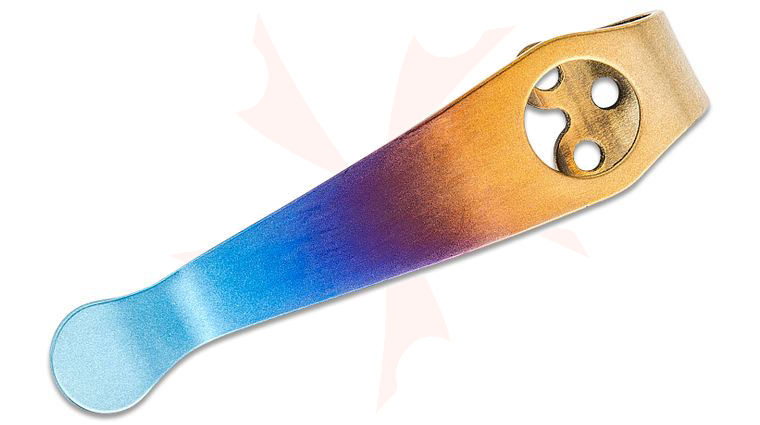 LynchNW Lynch Northwest Spyderco Standard Short Fade Anodized Deep Carry Titanium Pocket Clip