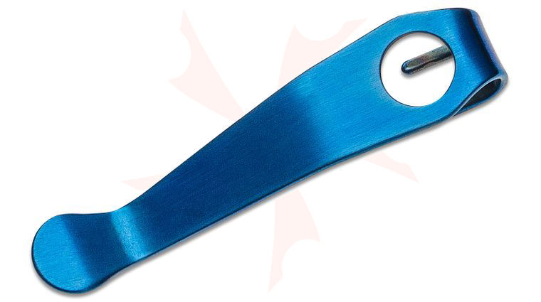 LynchNW Lynch Northwest Spyderco Wire Clip Replacement Blue Anodized Deep Carry Titanium Pocket Clip