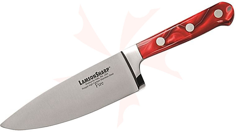 Lamson USA 6 inch Fire Forged Wide Chef's Knife, Kirinite Handle