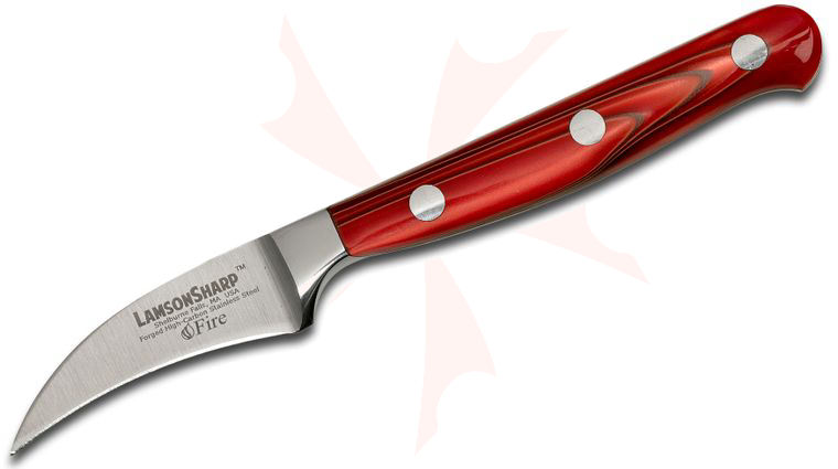 Lamson USA 2.5 inch Fire Forged Bird's Beak Paring Knife, Kirinite Handle