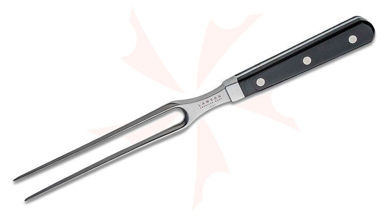 Lamson USA 12 inch Midnight Forged Serving Fork, Black G10 Handle