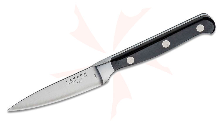 Lamson USA 3.5 inch Midnight Forged Paring Knife, Black G10 Handle